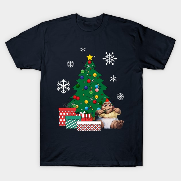 Baby Sincalir Around The Christmas Tree Dinosaurs T-Shirt by Nova5